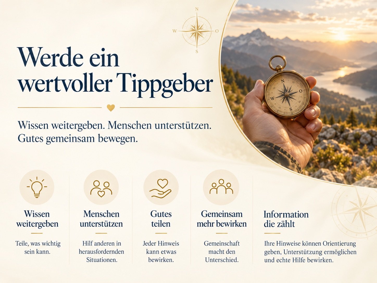 Werde ein wertvoller Tippgeber